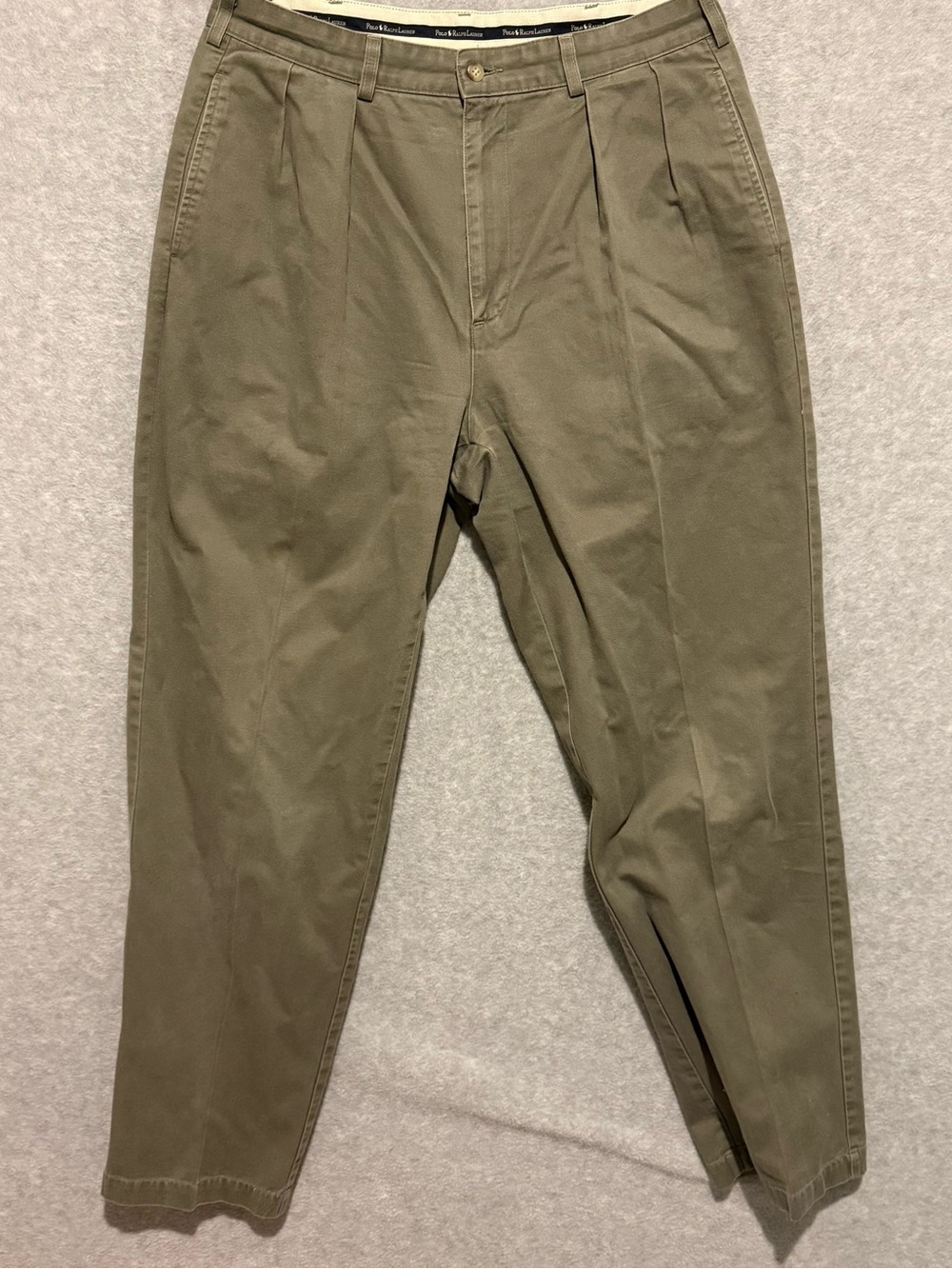 Polo by Ralph Lauren Olive Pleated Men’s Chinos